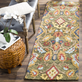 Safavieh Blossom 402 Green/Multi Area Rug Room Scene