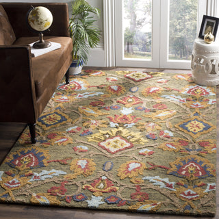 Safavieh Blossom 402 Green/Multi Area Rug Room Scene Feature