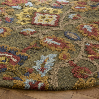 Safavieh Blossom 402 Green/Multi Area Rug Detail