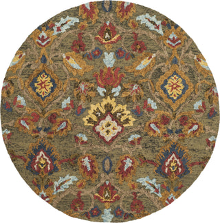 Safavieh Blossom 402 Green/Multi Area Rug Round