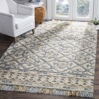 Safavieh Blossom 420 Light Beige/Blue Area Rug Room Scene Feature