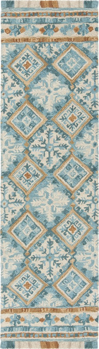 Safavieh Blossom 421 Ivory/Teal Area Rug Runner