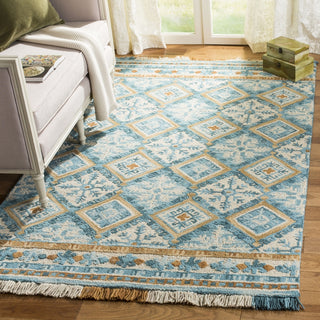 Safavieh Blossom 421 Ivory/Teal Area Rug Room Scene Feature