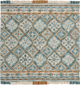 Safavieh Blossom 421 Ivory/Teal Area Rug Square