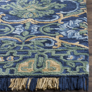 Safavieh Blossom 422 Navy/Green Area Rug Detail