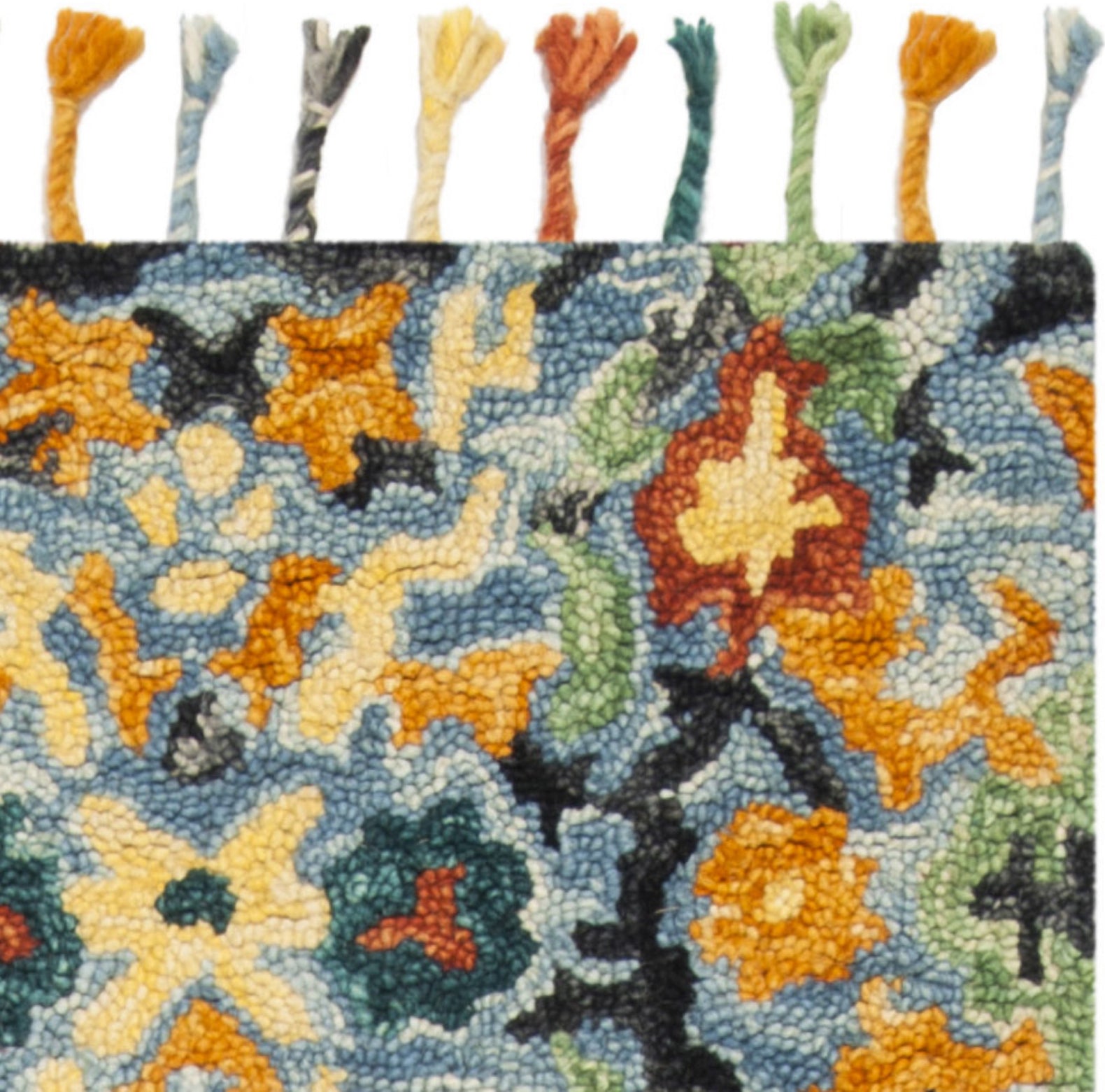 SAFAVIEH Blossom BLM674A Hand-hooked Blue / Multi Rug 