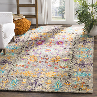 Safavieh Blossom 453 Grey/Multi Area Rug Room Scene Feature