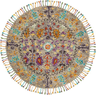 Safavieh Blossom 453 Grey/Multi Area Rug Round