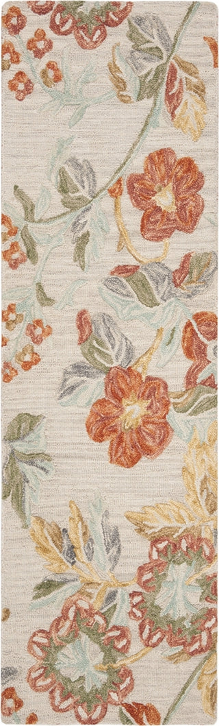 Safavieh Blossom 458 Grey/Red Area Rug Runner