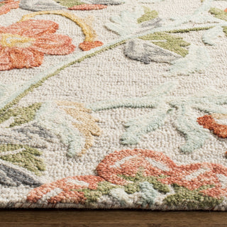 Safavieh Blossom 458 Grey/Red Area Rug Detail