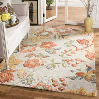 Safavieh Blossom 458 Grey/Red Area Rug Room Scene Feature