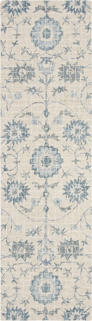 Safavieh Blossom 812 Silver/Blue Area Rug Runner