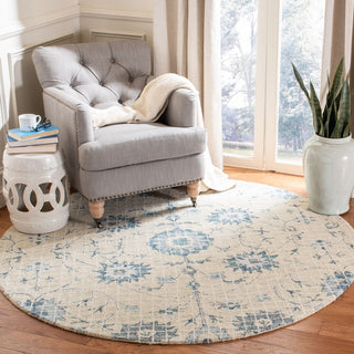 Safavieh Blossom 812 Silver/Blue Area Rug Room Scene Feature