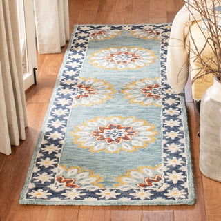 Safavieh Blossom 902 Blue/Gold Area Rug Room Scene