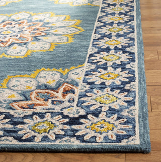 Safavieh Blossom 902 Blue/Gold Area Rug Detail