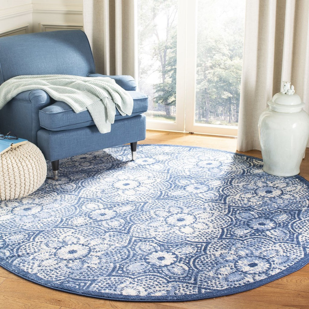 Safavieh Brentwood BNT862N Navy/Creme Area Rug Lifestyle Image Feature