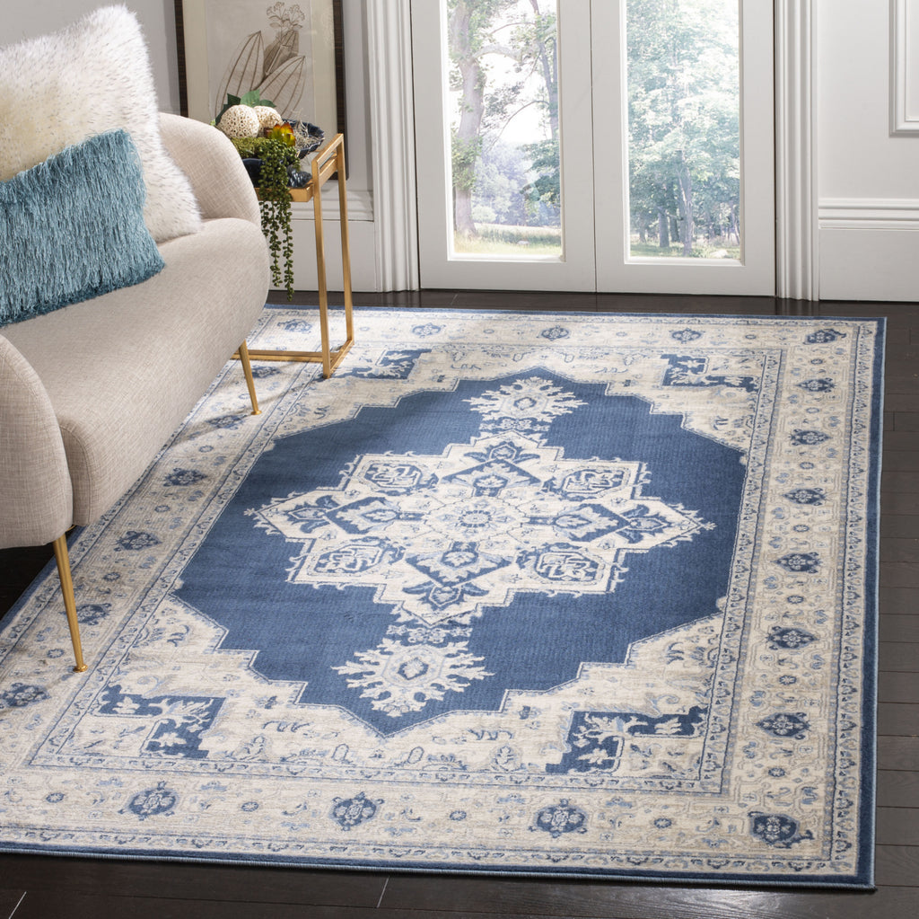 Safavieh Brentwood BNT865N Navy/Creme Area Rug  Feature