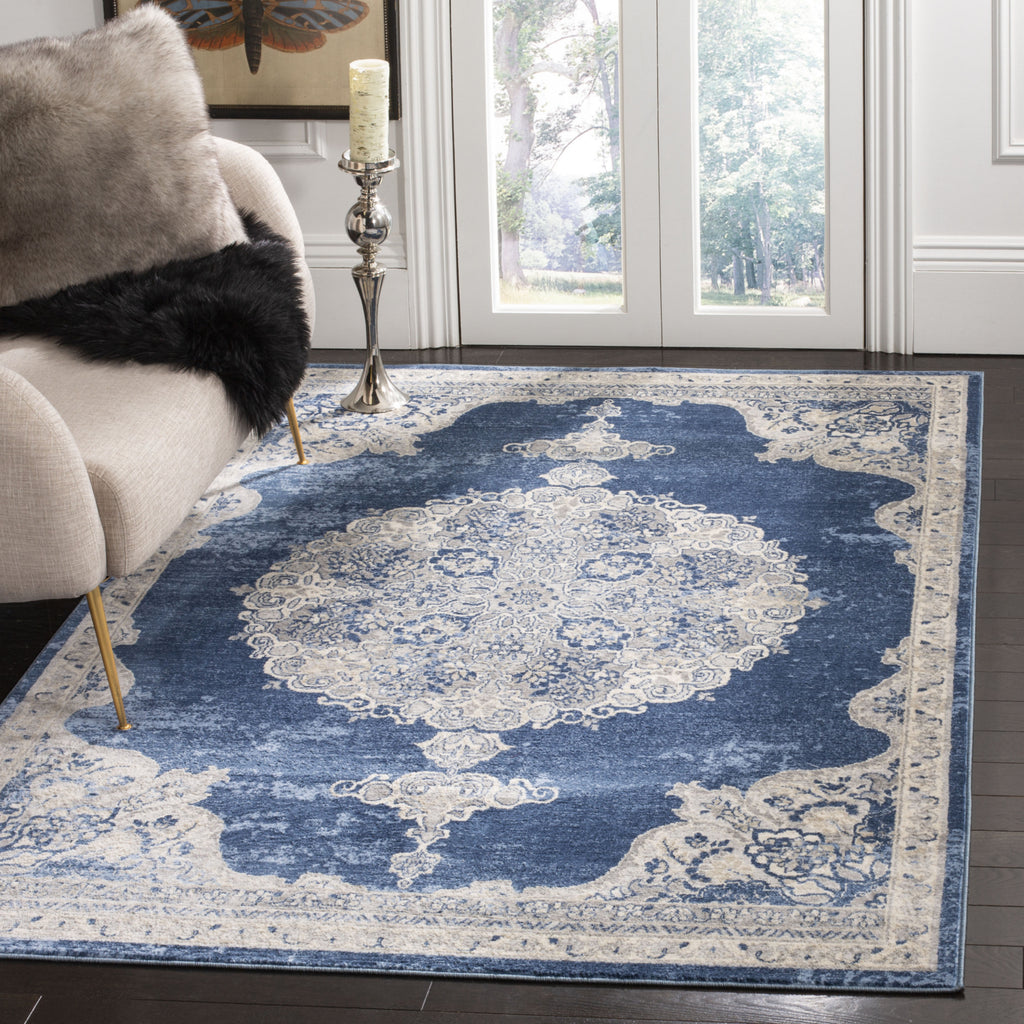 Safavieh Brentwood BNT867M Navy/Light Grey Area Rug  Feature