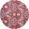 Safavieh Brentwood BNT894R Red/Ivory Area Rug Round Image