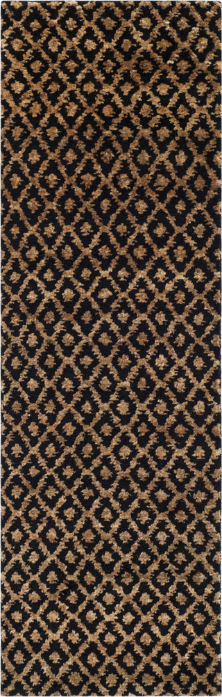 Safavieh Bohemian Boh315 Black/Gold Area Rug Runner