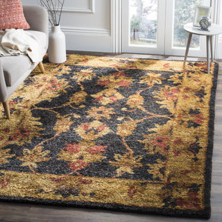 Safavieh Bohemian Boh316 Charcoal/Gold Area Rug Room Scene Feature