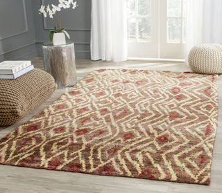 Safavieh Bohemian BOH637 Brown/Gold Area Rug Room Scene