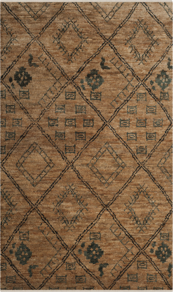 Safavieh Bohemian BOH667 Natural/Deep Teal Area Rug 5' X 8'