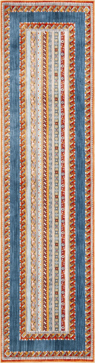 Safavieh Bokhara BOK136M Blue/Orange Area Rug Runner Image