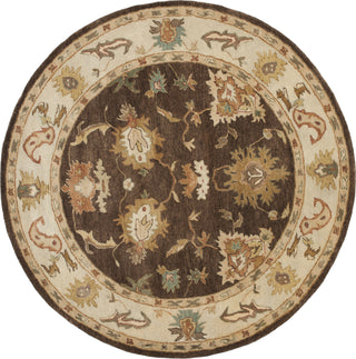 Safavieh Bergama Brg136 Brown/Ivory Area Rug Round