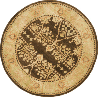 Safavieh Bergama Brg190 Brown/Green Area Rug Round