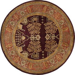 Safavieh Bergama Brg190 Red/Rust Area Rug Round