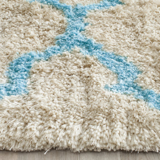 Safavieh Sg-Bsg-Barcelona Shag Barcelona 319 Cream/Blue Area Rug Detail