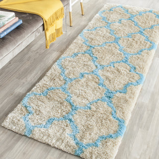 Safavieh Sg-Bsg-Barcelona Shag Barcelona 319 Cream/Blue Area Rug Room Scene