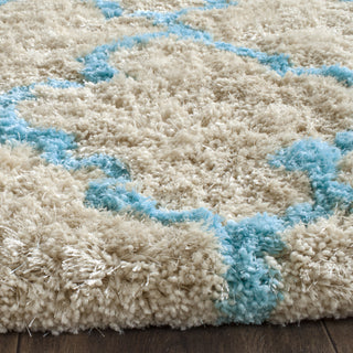 Safavieh Sg-Bsg-Barcelona Shag Barcelona 319 Cream/Blue Area Rug Detail