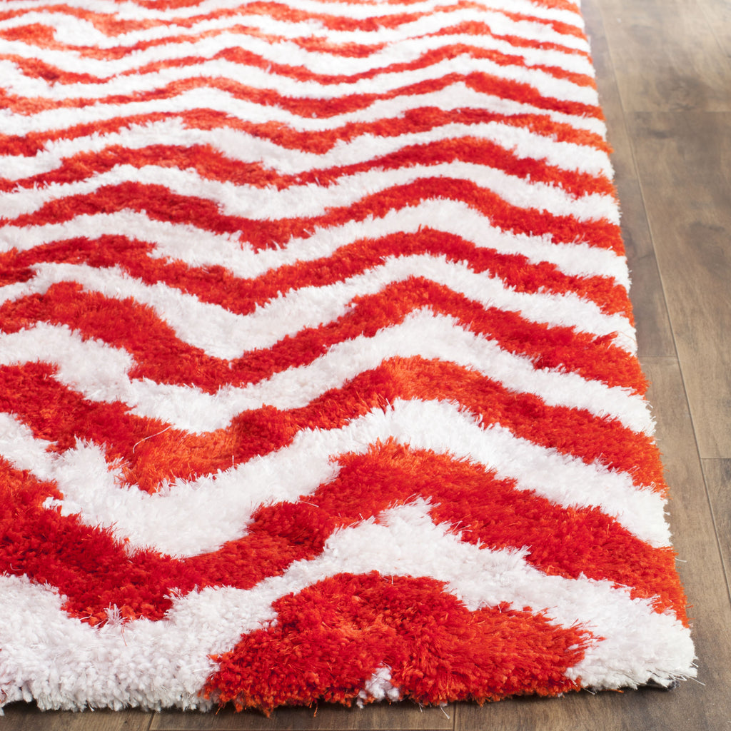 Safavieh Sg-Bsg-Barcelona Shag Barcelona 320 Ivory/Rust Area Rug ...