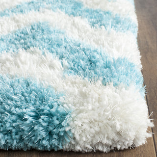 Safavieh Sg-Bsg-Barcelona Shag Barcelona 320 Ivory/Blue Area Rug Detail