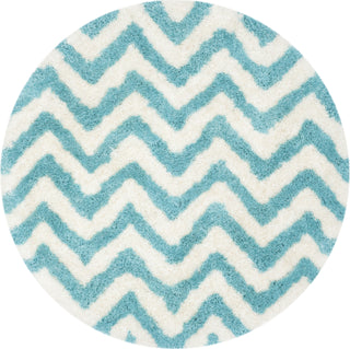 Safavieh Sg-Bsg-Barcelona Shag Barcelona 320 Ivory/Blue Area Rug Round