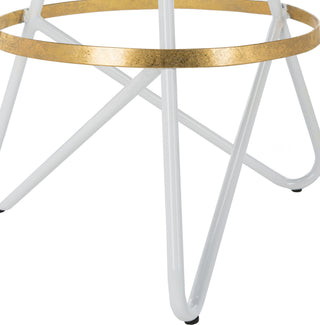 Safavieh Galexia Bar Stool White and Gold Top Furniture 