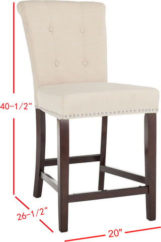 Safavieh Taylor Counter Stool Beige Furniture 