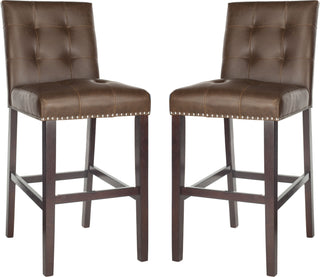 Safavieh Nikita Bar Stool Brown Furniture 