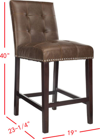 Safavieh Nikita Counter Stool Brown Furniture 