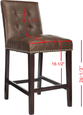 Safavieh Nikita Counter Stool Brown Furniture 