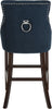 Safavieh Eleni Tufted Wing Back Bar Stool Navy Furniture 