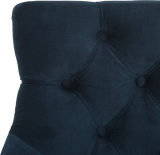 Safavieh Eleni Tufted Wing Back Bar Stool Navy Furniture 