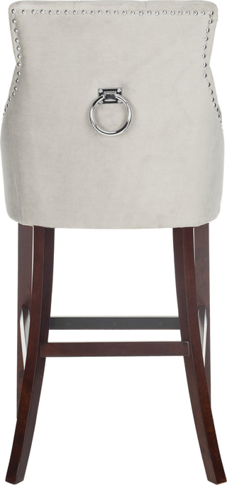 Safavieh Eleni Tufted Wing Back Bar Stool Grey Furniture 