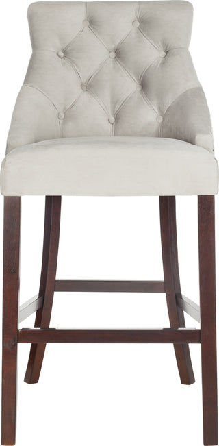 Safavieh Eleni Tufted Wing Back Bar Stool Grey Furniture main image