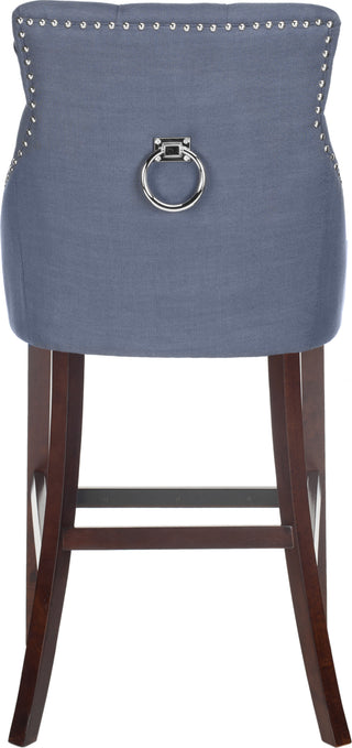 Safavieh Eleni Tufted Wing Back Bar Stool Navy Furniture 