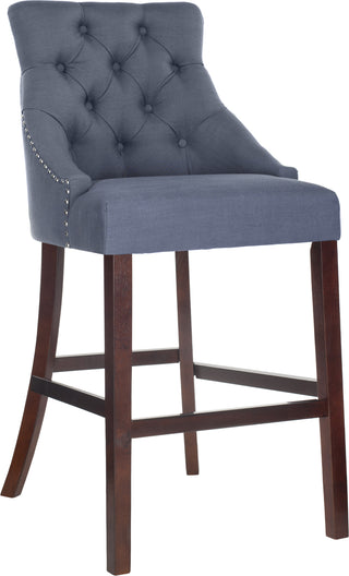 Safavieh Eleni Tufted Wing Back Bar Stool Navy Furniture 