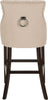 Safavieh Eleni Tufted Wing Back Bar Stool Beige Furniture 
