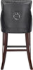 Safavieh Eleni Tufted Wing Back Bar Stool Black Furniture 